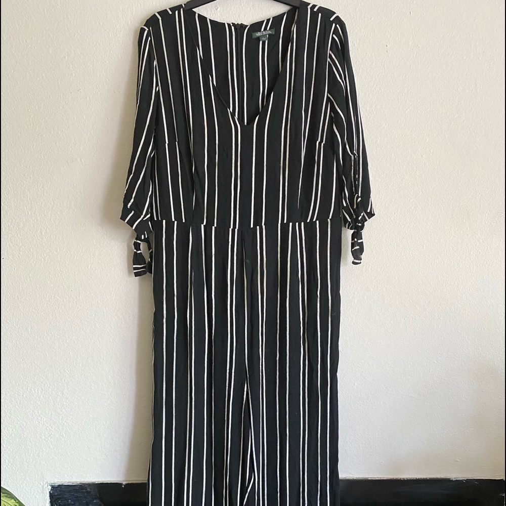 Black and white jumpsuit